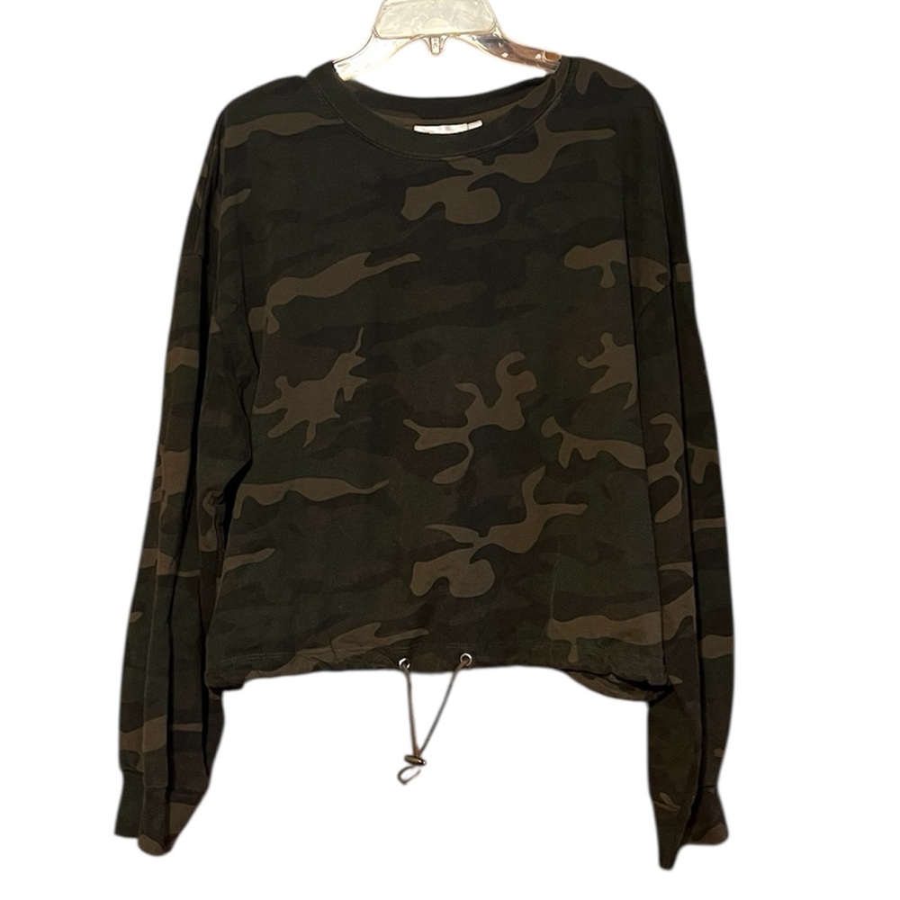 Anthropologie Camouflage Crewneck Sweatshirt